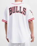 Men PRO STANDARD Chicago Bulls Logo Mesh Button Up T-Shirt