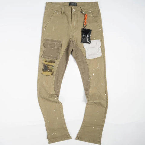 Men THRT Surplus Cargo Flared Jeans