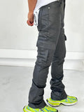 Men QUALIFIED DENIM Wax Cargo Stack Denim Jeans