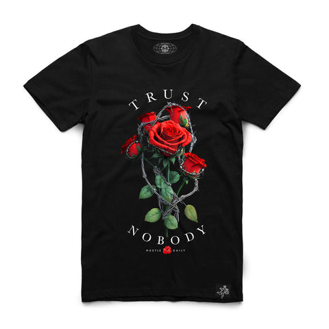 Men HASTA MUERTE TNHD Roses Barbed Wire T-Shirt