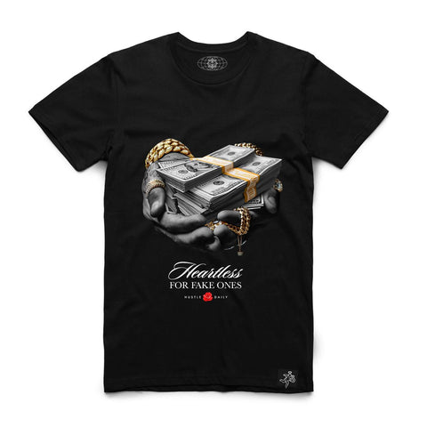 Men HASTA MUERTE Heartless Cash Hands T-Shirt