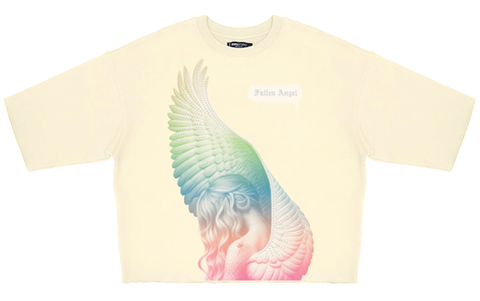 Men ROKU STUDIO Fallen Angel Cropped Drop T-Shirt