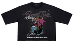 Men ROKU STUDIO Elegant Rain Drop Shoulder Cropped T-Shirt