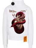 Men FORGOTTEN FACES Cross My Heart Red Snake Hoodie