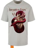 Men FORGOTTEN FACES Cross My Heart Red Snake T-Shirt