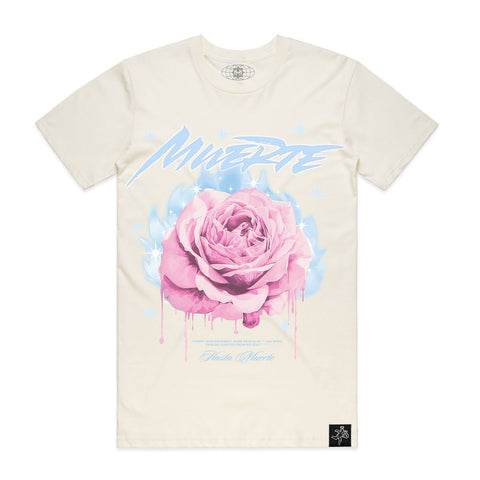 Men HASTA MUERTE Watercolor Rose T-Shirt