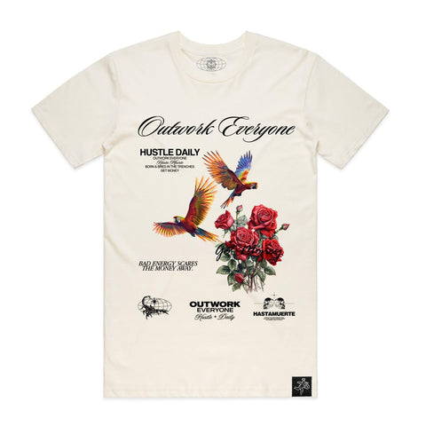 Men HASTA MUERTE Birds and Roses MT T-Shirt