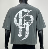 Men FIFTH LOOP Gothic Heavy Weight Cropped T-Shirt