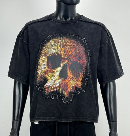 Men FIFTH LOOP Hell Is Empty Heavy Weight Cropped T-Shirt