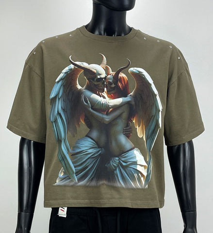 Men FIFTH LOOP Eternal Heavy Weight Cropped T-Shirt