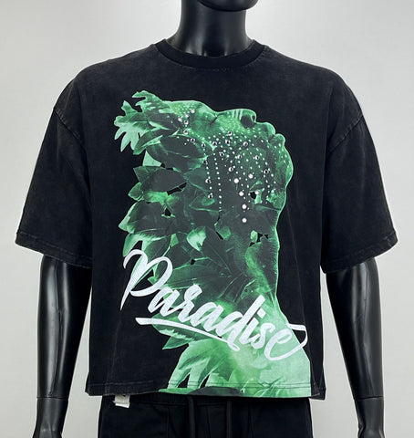 Men FIFTH LOOP Paradise Heavy Weight Cropped T-Shirt