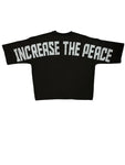 Men ROKU STUDIO Increase the Peace Cropped Drop Fleece Crew Neck T-Shirt