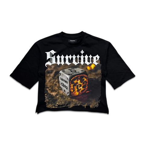 Men KINDRED Survive Oversize Crop T-Shirt
