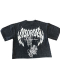 Men FIFTH LOOP 'Disorder' Heavy Weight Cropped T-Shirt