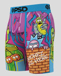 Men PSD Rick & Morty Pickle Trip Boxer