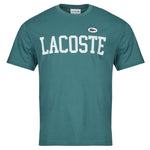 Men LACOSTE Cotton Contrast Print & Badge T-Shirt