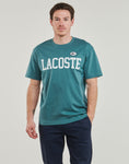 Men LACOSTE Cotton Contrast Print & Badge T-Shirt