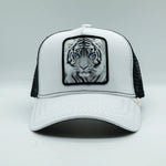 Men GOLD STAR White Tiger Trucker Hat