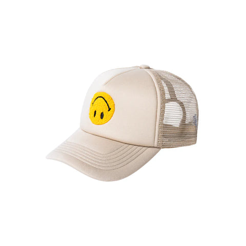 Men MARKET Smiley Upside Down Trucker Hat