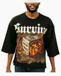 Men KINDRED Survive Oversize Crop T-Shirt
