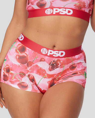 Women PSD Cherries & Cream Shorts