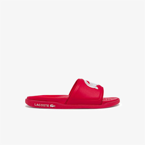 Men LACOSTE Croco Dualiste Synthetic Logo Strap Slide