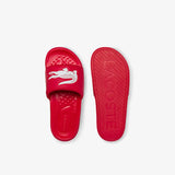 Men LACOSTE Croco Dualiste Synthetic Logo Strap Slide