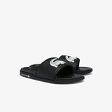 Men LACOSTE Croco Dualiste Synthetic Logo Strap Slide