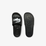 Men LACOSTE Croco Dualiste Synthetic Logo Strap Slide