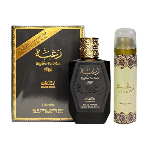 Men LATTAFA Raghba Gift Set 3.4 FL OZ