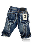 Little Kids FWRD Wavy Patchwork Denim Shorts