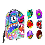 SPRAYGROUND Crazy Shark Split DLXSV W/ Removable Eyes BookBag