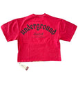 Men FIFTH LOOP 'Underground' Heavy Weight Cropped T-Shirt