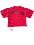 Men FIFTH LOOP 'Underground' Heavy Weight Cropped T-Shirt