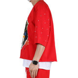 Men KLEEP Simon Jersey 3/4 Sleeve Crop Top Shirt