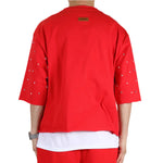 Men KLEEP Simon Jersey 3/4 Sleeve Crop Top Shirt