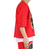 Men KLEEP Simon Jersey 3/4 Sleeve Crop Top Shirt