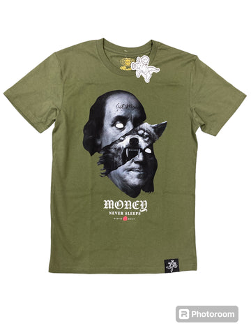 Men HASTA MUERTE Ben Wolf Money T-Shirt