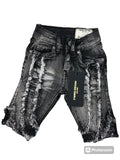 Little Kids FWRD Wavy Patchwork Denim Shorts