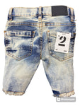 Little Kids FWRD Broken Down Biker Denim Shorts