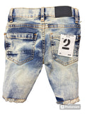 Little Kids FWRD Broken Down Biker Denim Shorts