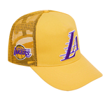 Men PRO STANDARD Los Angeles Lakers Classic Pinch Trucker Hat