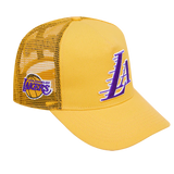 Men PRO STANDARD Los Angeles Lakers Classic Pinch Trucker Hat