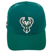 Men PRO STANDARD Milwaukee Bucks Classic Pinch Trucker Hat