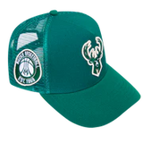 Men PRO STANDARD Milwaukee Bucks Classic Pinch Trucker Hat