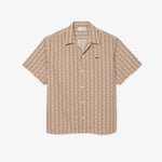 Men LACOSTE Short Sleeved Monogram Print Shirt