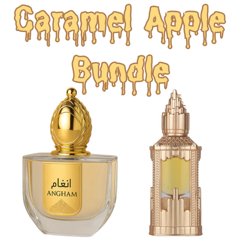 Caramel Apple Bundle | Angham By Zakat Eau De Parfum Women | Abraaj By Lattafa Pure Concentrated Oil Unisex