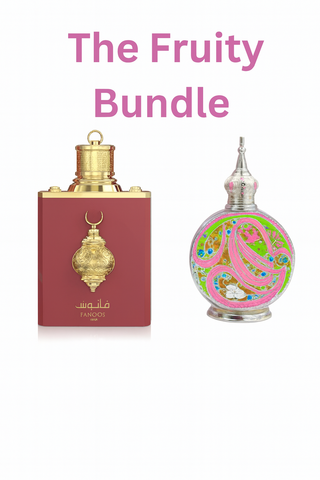 The Fruits Bundle I Fanoos Siraj By AMARAN Eau De Parfum 3.4 FL OZ I Naseem Al Layl By Zakat Pure Concentrated Oil 20ML For Women