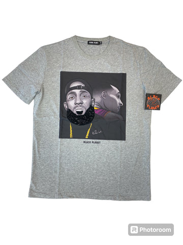 Men BLACK PLANET Kobe X Nipsey T-shirt