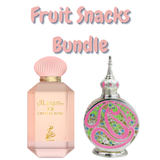 Fruit Snacks Bundle | Crystal Rose By Sahari Eau De Parfum Women | Naseem Al Layl By Zakat Pure Concentrated Oil Women
